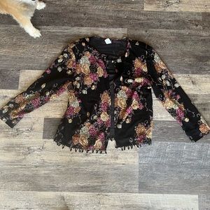 RARE ONE OF A KIND FLORAL VINTAGE JACKET + TANK
